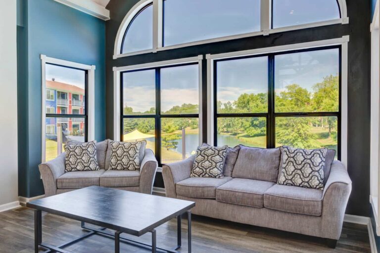 Relax at the resident exclusive clubhouse lounge at our apartments in Blue Ash.